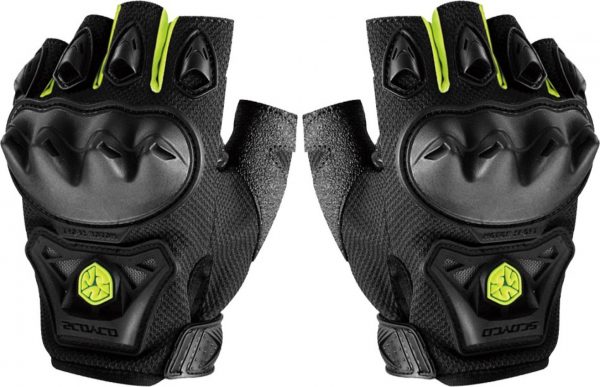 mc29d half finger scoyco motorbike gloves green