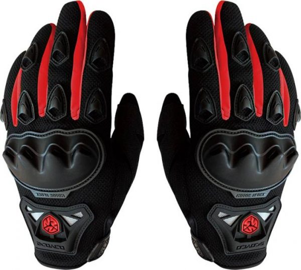 mc29 scoyco motorbike gloves red